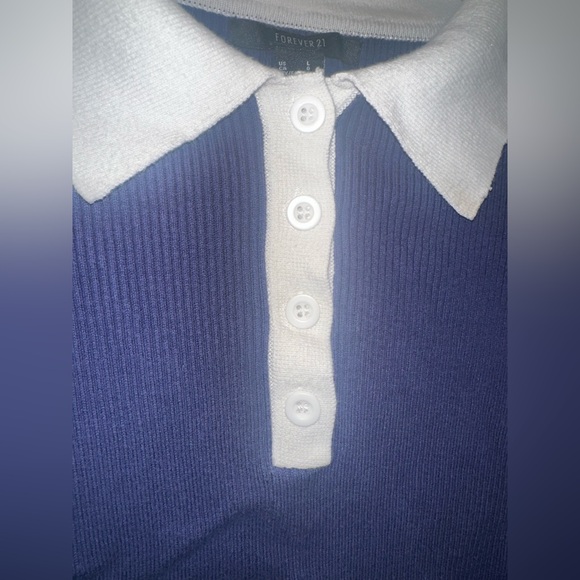 Forever 21 Collared Tee - Picture 3 of 6